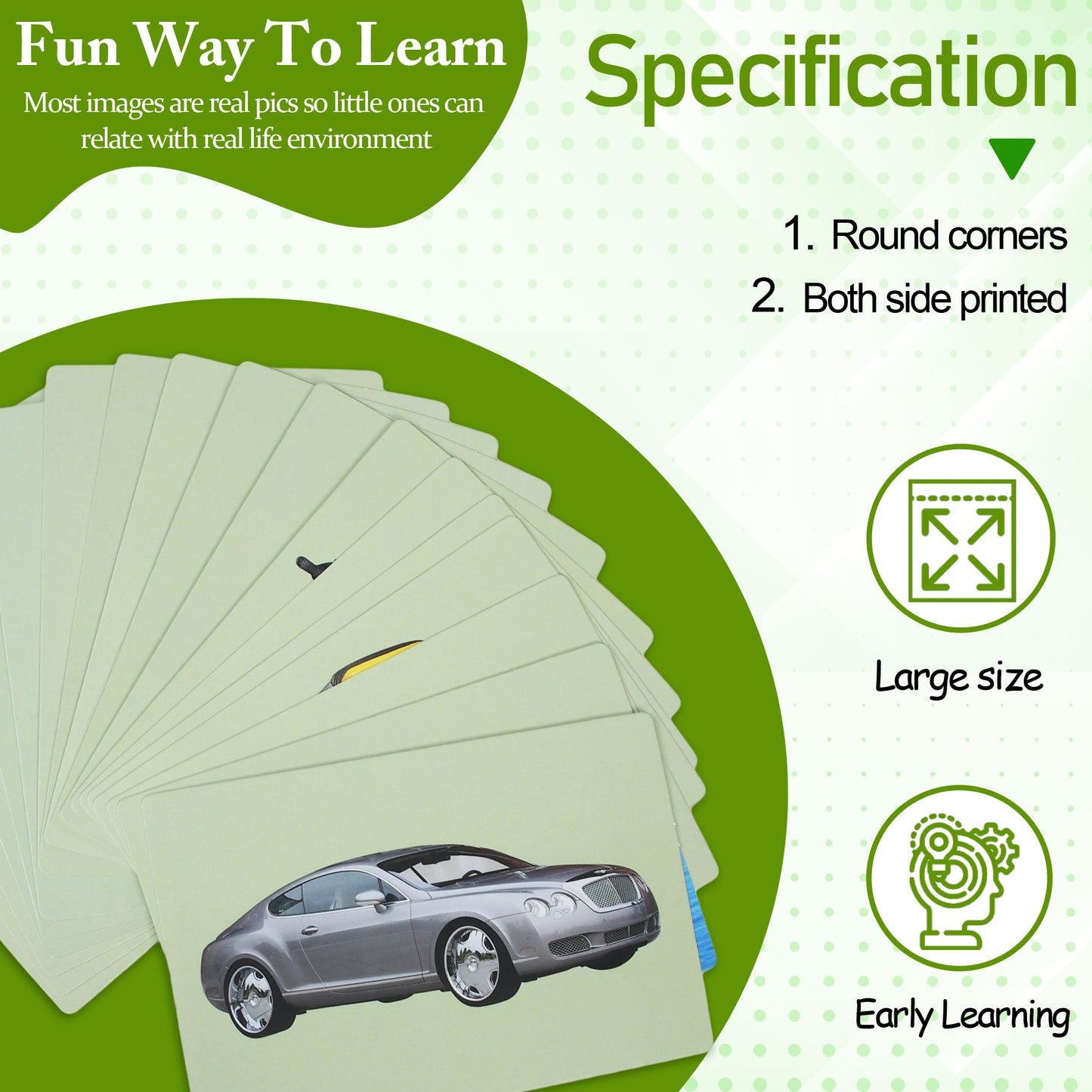 PiK A BOO Vehicle Flash Cards – Early Learning for Kids & Toddlers (Set of 18)