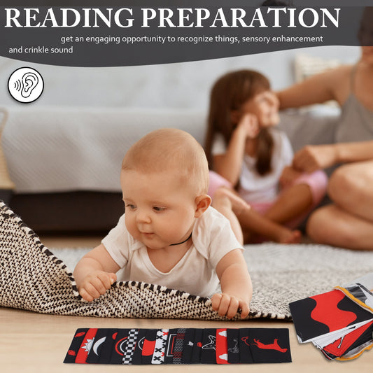 PiK A BOO Black & White Cloth Flash Cards | Early Learning & Brain Fun (Set of 18)