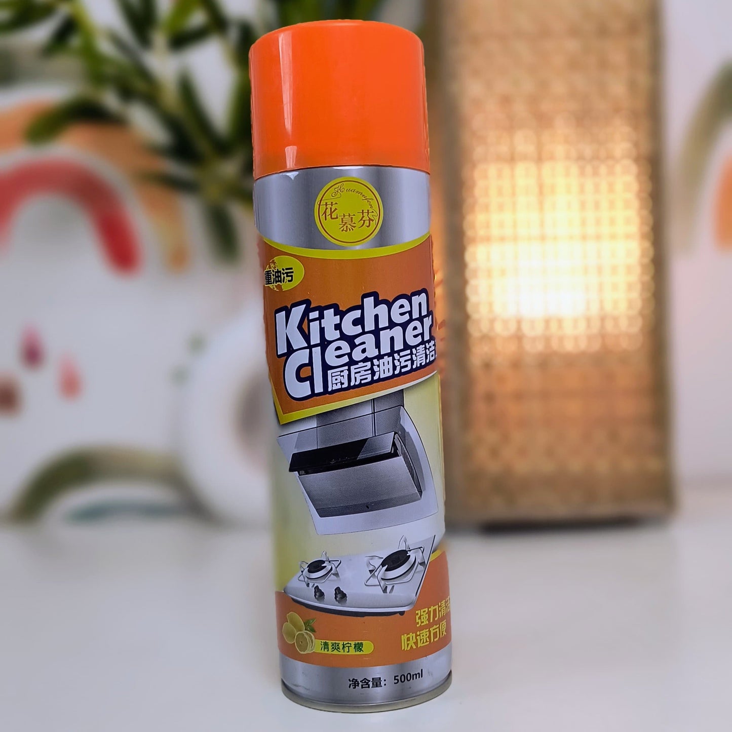Kitchen Cleaner Spray – Non-Toxic Degreaser for Oil & Grease Stains, All-Surface Cleaner for Chimney, Sink, Grill & Exhaust Fan 500ML
