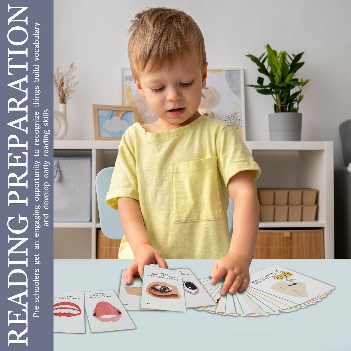 PiK A BOO Body Parts FlashCards – Early Learning for Kids & Toddlers (Set of 18)