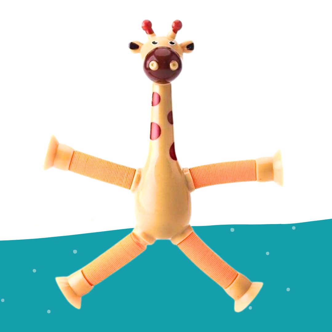 Giraffe Suction Pop Tube Toy – Baby Fidget Fun