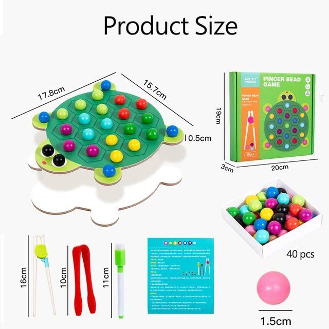 Montessori Beads Puzzle – Color & Pattern Matching Game | Develops Pincer Grip