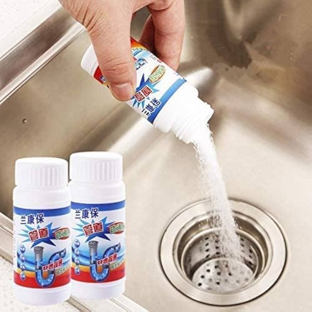Multi-Purpose Toilet and Drain Cleaner: Clog Remover, Pipe Cleaner, and Bathroom Maintenance Powder for Regular Use