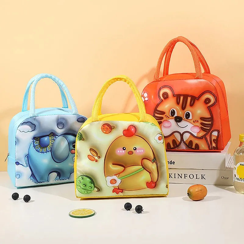3D Insulated Lunch Bag with Aluminium Foil Lining – Keeps Food Fresh and Temperature Controlled( Any 1 )