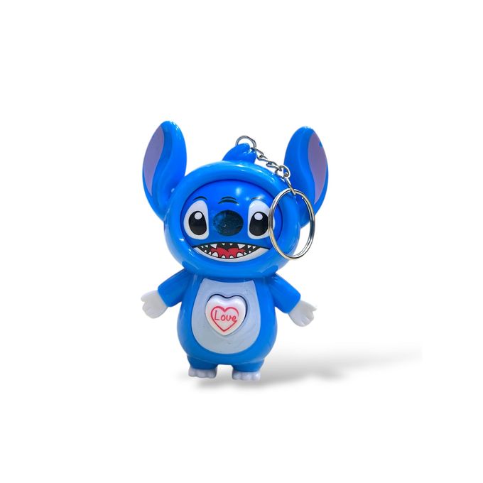 Blue Smile Face-Changing Keychain Toy | Flip Cartoon Expression Fun Gift