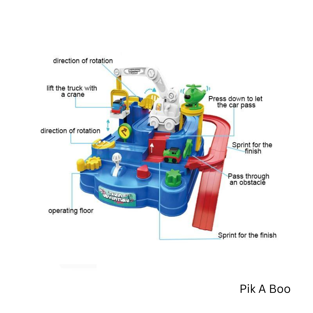 Train Track Adventure Playset – Interactive Vehicle & Ramp Toy for Kids