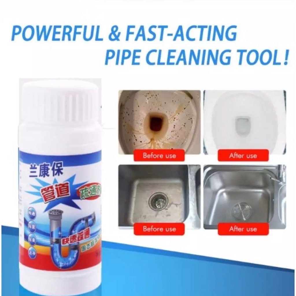 Multi-Purpose Toilet and Drain Cleaner: Clog Remover, Pipe Cleaner, and Bathroom Maintenance Powder for Regular Use
