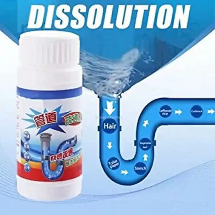Multi-Purpose Toilet and Drain Cleaner: Clog Remover, Pipe Cleaner, and Bathroom Maintenance Powder for Regular Use