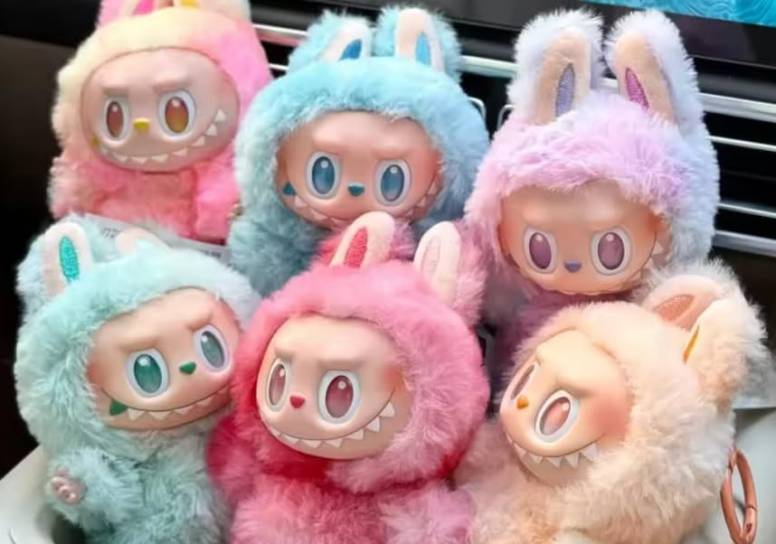 PiK A BOO Labubu Cartoon Toy – Soft Collectible Figure for Kids & Adults | Assorted Colours | Plush Figure Toys Collectible Blind Box Gift