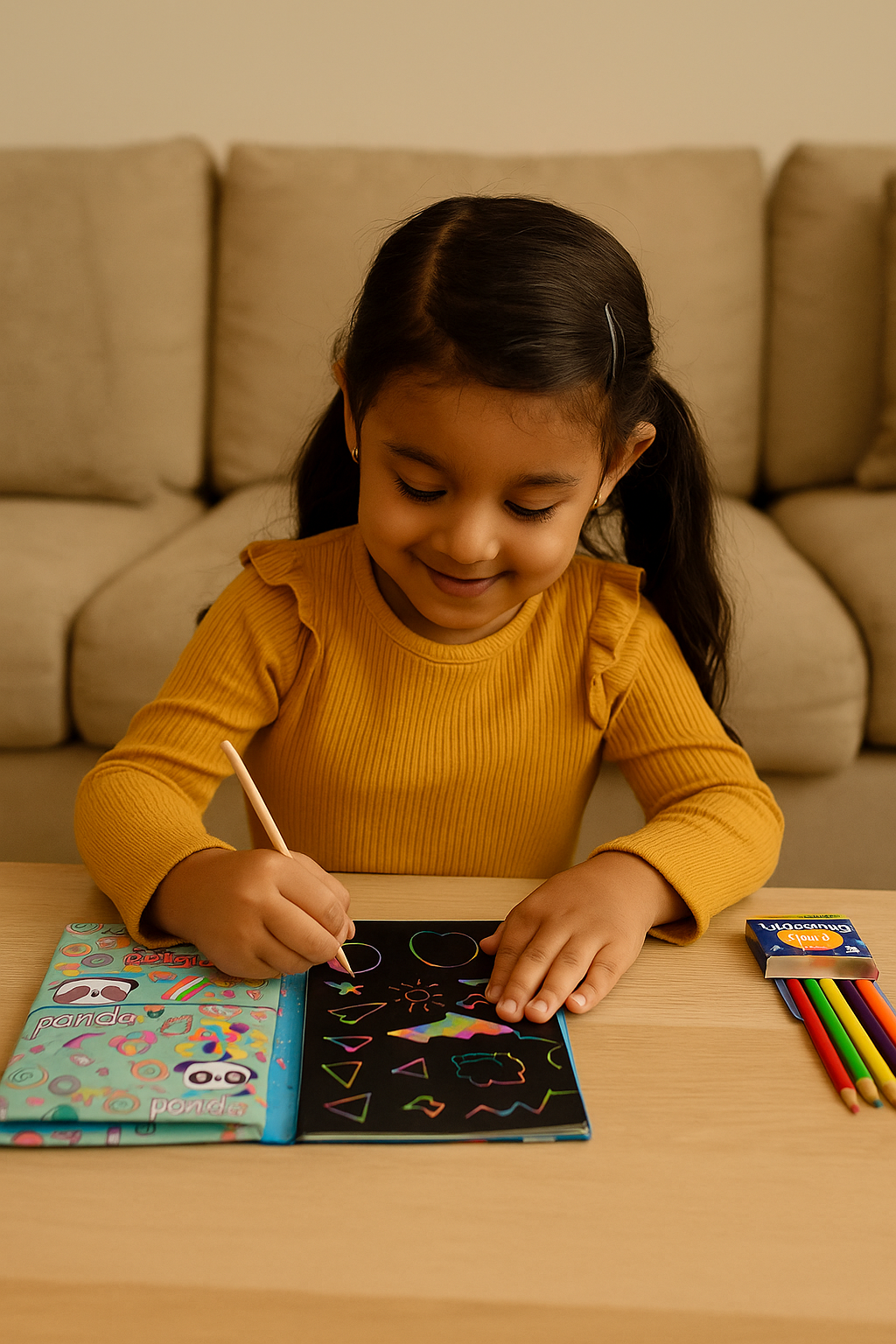 Scratch & Coloring Book Set – Art & Craft Activity for Kids