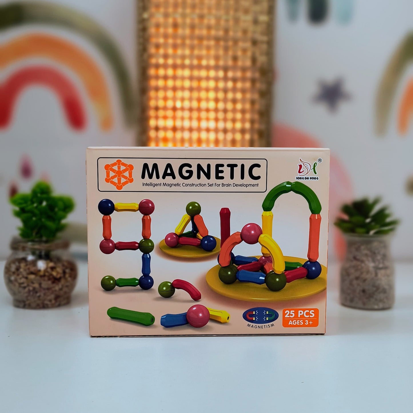 25-Piece Magnetic Building Sticks & Balls Set β Educational Activity Toys for Toddlers, for Kids 3+ Years ( 705-25)