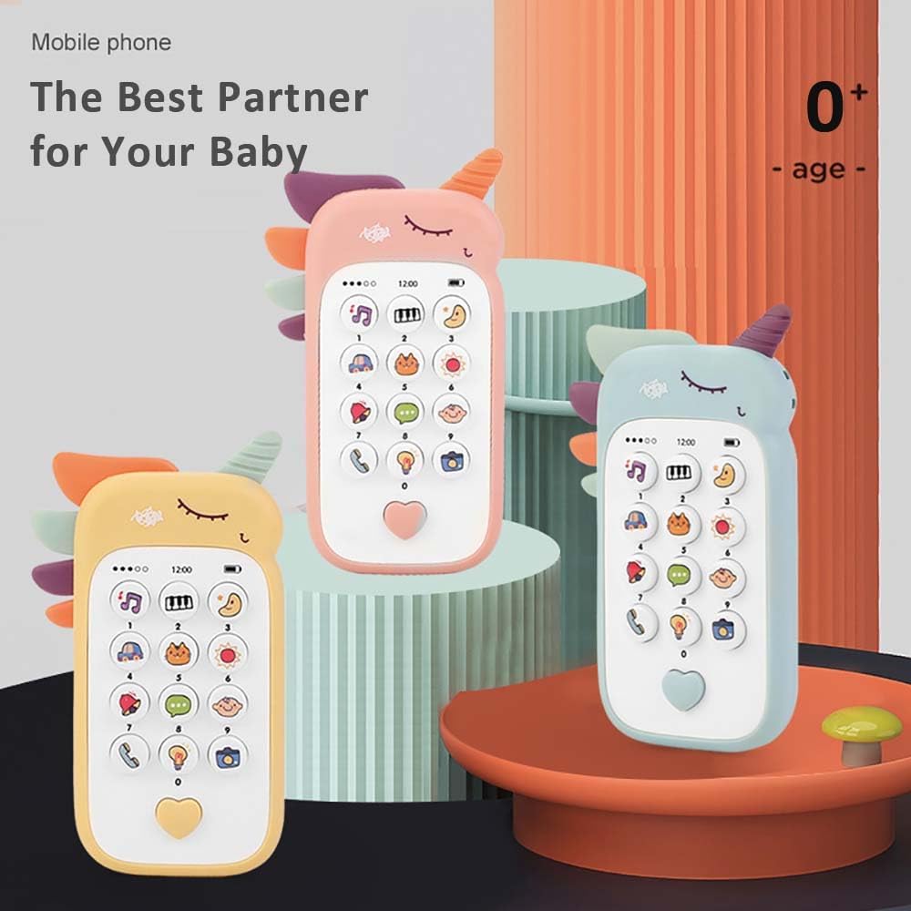 PiK A BOO Unicorn Baby Toy Mobile Phone – Musical Light-Up Learning Toy for Toddlers | 13cm