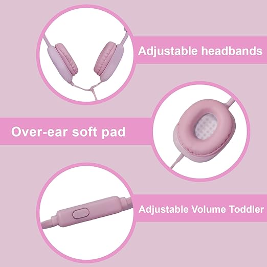Cute Animal Cartoon Earphones Ages 4+ | Wired Kids Headphones With Mic