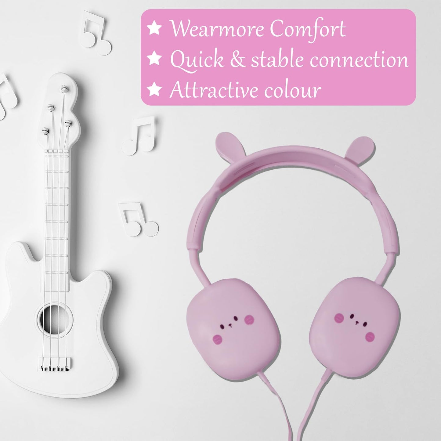 Cute Animal Cartoon Earphones Ages 4+ | Wired Kids Headphones With Mic