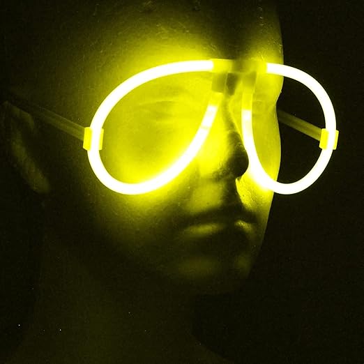 Blue Glow Stick Hairpin and Eyeglasses