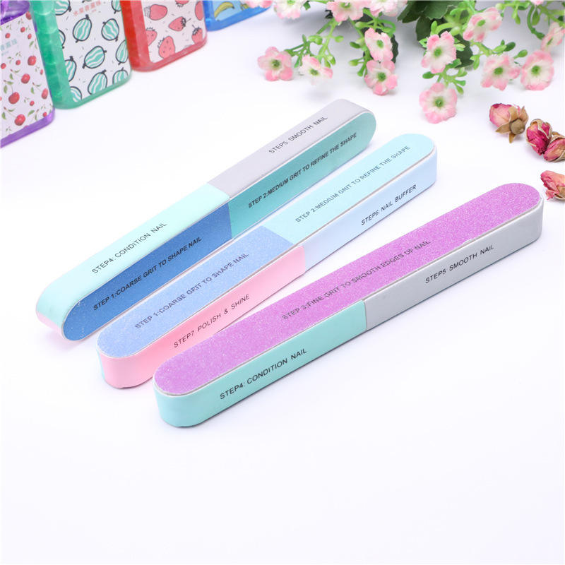 7-Step Nail File & Buffer – Washable Emery Board 1 Pc