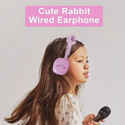Cute Animal Cartoon Earphones Ages 4+ | Wired Kids Headphones With Mic