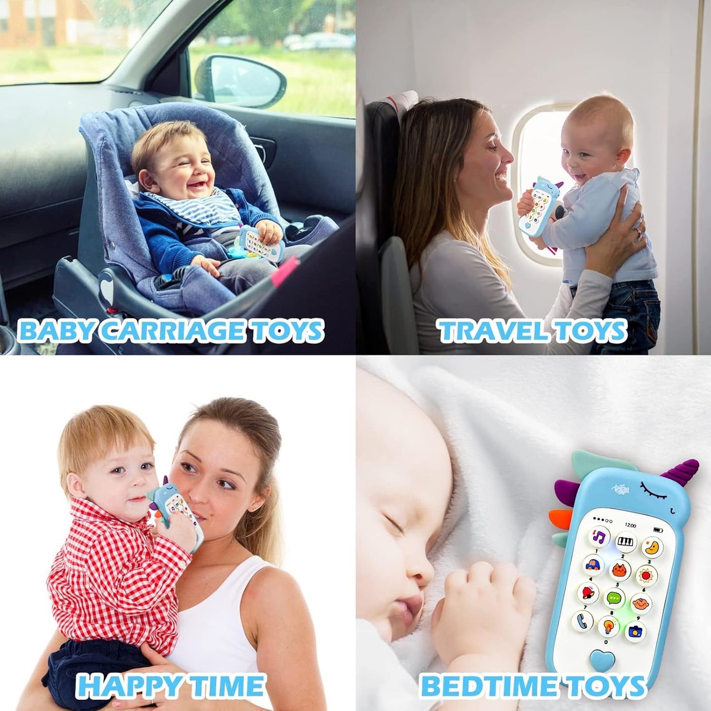 PiK A BOO Unicorn Baby Toy Mobile Phone – Musical Light-Up Learning Toy for Toddlers | 13cm