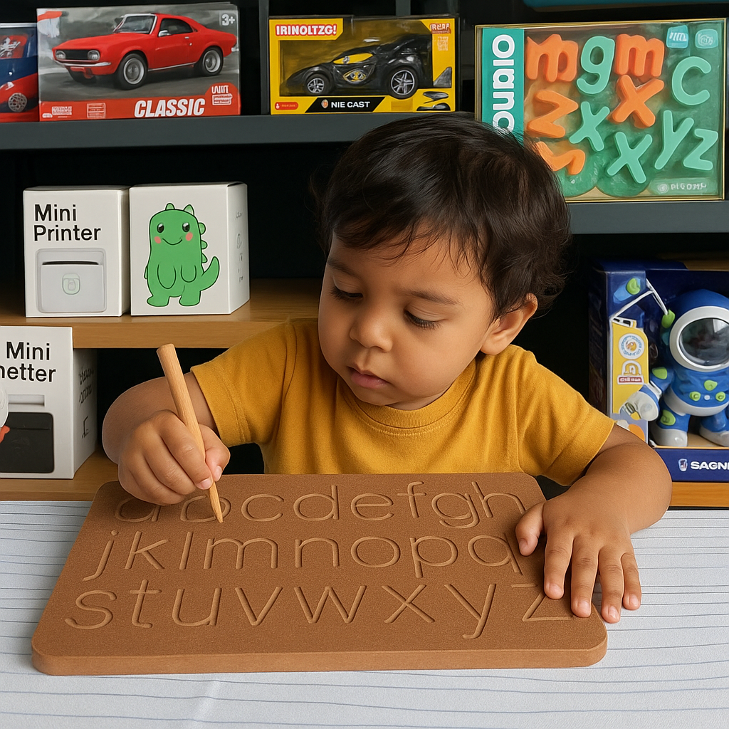 Small Alphabets Wooden Tracing Board For Writing Practice, Handwriting Improvement
