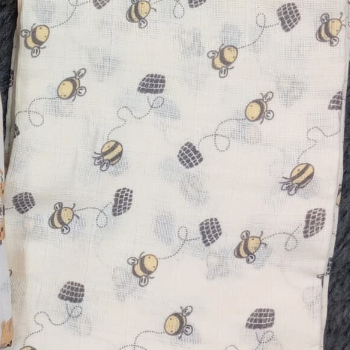 Airplane Tiger Honey Bee Organic Cotton Baby Swaddle Blanket – 42x42 inches Set of 3