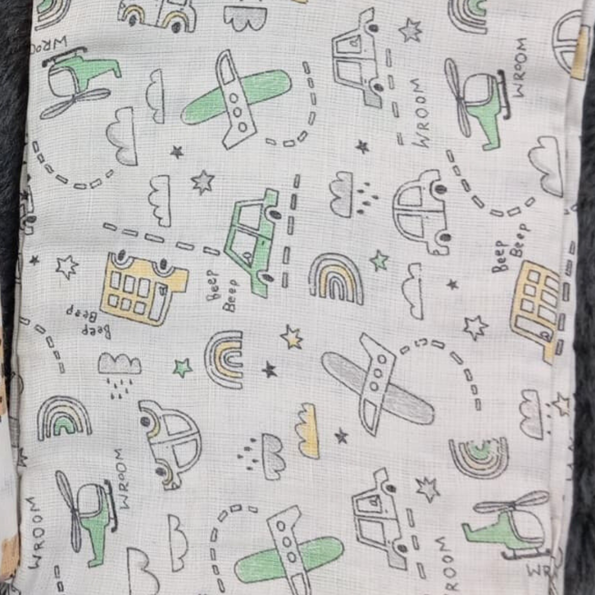 Airplane Tiger Honey Bee Organic Cotton Baby Swaddle Blanket – 42x42 inches Set of 3