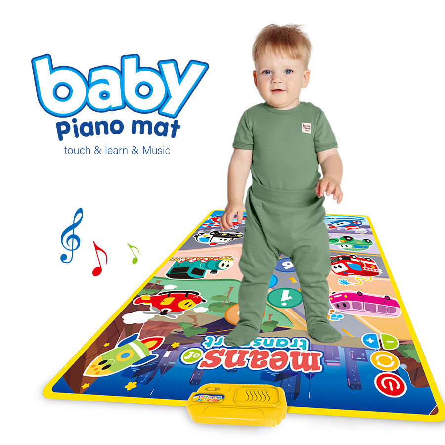 Transport Baby Music Sound Toddler Mat – Piano Touch Play Mat | 18M+ Interactive Toy