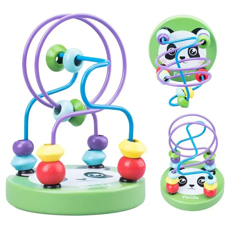 Bead Roller Coaster Track Wooden Montessori Activity Set for Infants, Toddlers (Any 1)