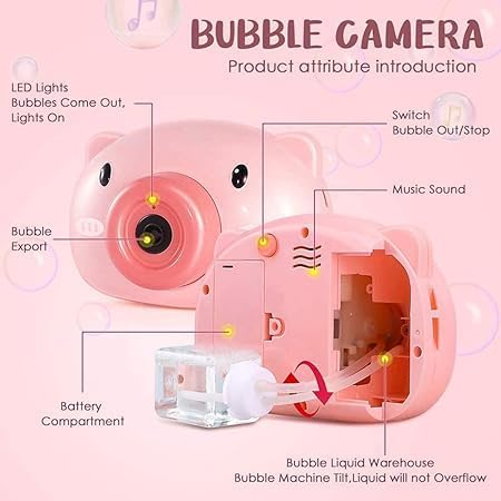 Cartoon Animal Bubble Camera – Automatic Bubble Blower Toy