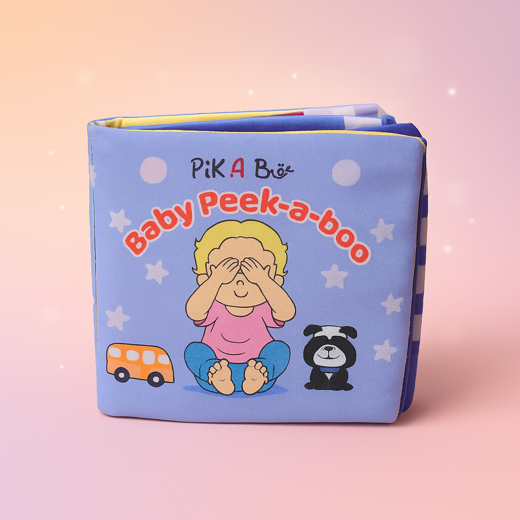 Baby’s Peek-A-Boo Cloth Book – Flap & Crinkle Pages