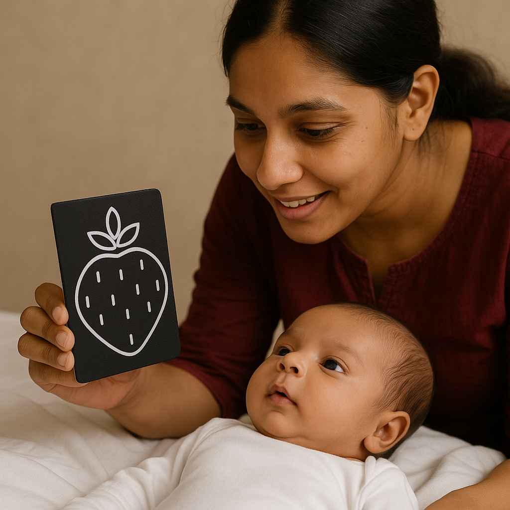 PiK A BOO Cloth Black and White High Contrast Flash Cards l Kids Early Learning l Brain Development Study Material for Preschoolers and Kindergarten