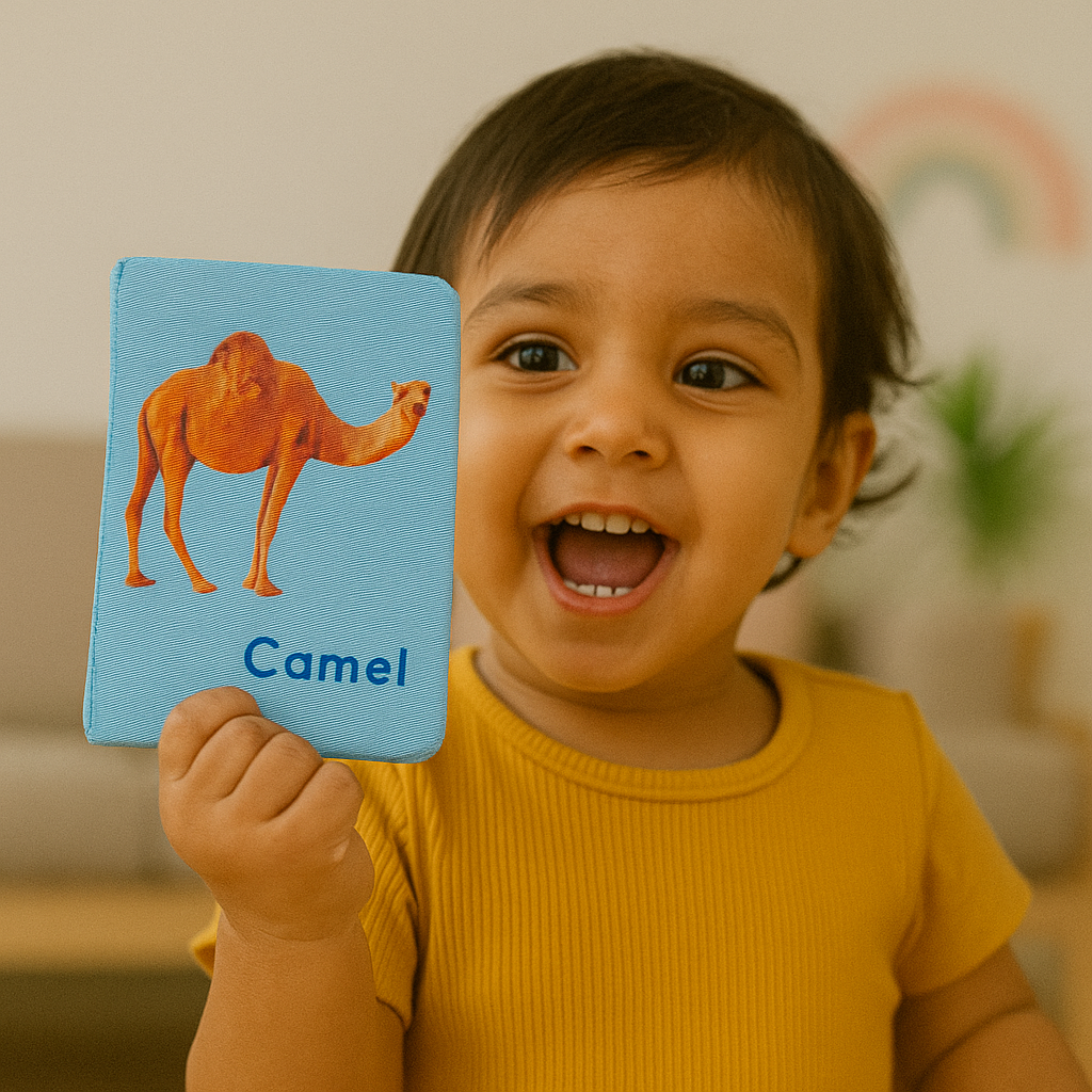 PiK A BOO Cloth Farm Animals Flash Cards l Kids Early Learning l Brain Development Study Material for Preschoolers and Kindergarten