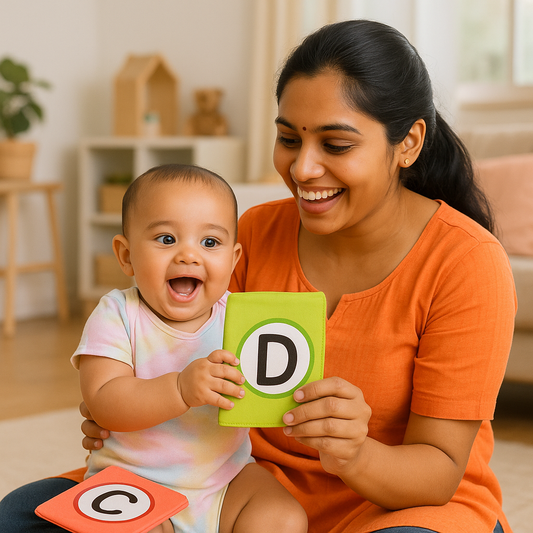 PiK A BOO Cloth Alphabets Flash Cards | Early Learning & Brain Play (Set of 26)