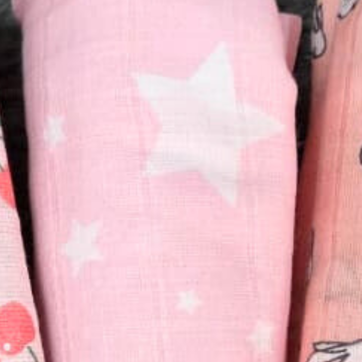 Cherry Star Rabbit Organic Cotton Baby Swaddle Blanket – 42x42 inches Set of 3