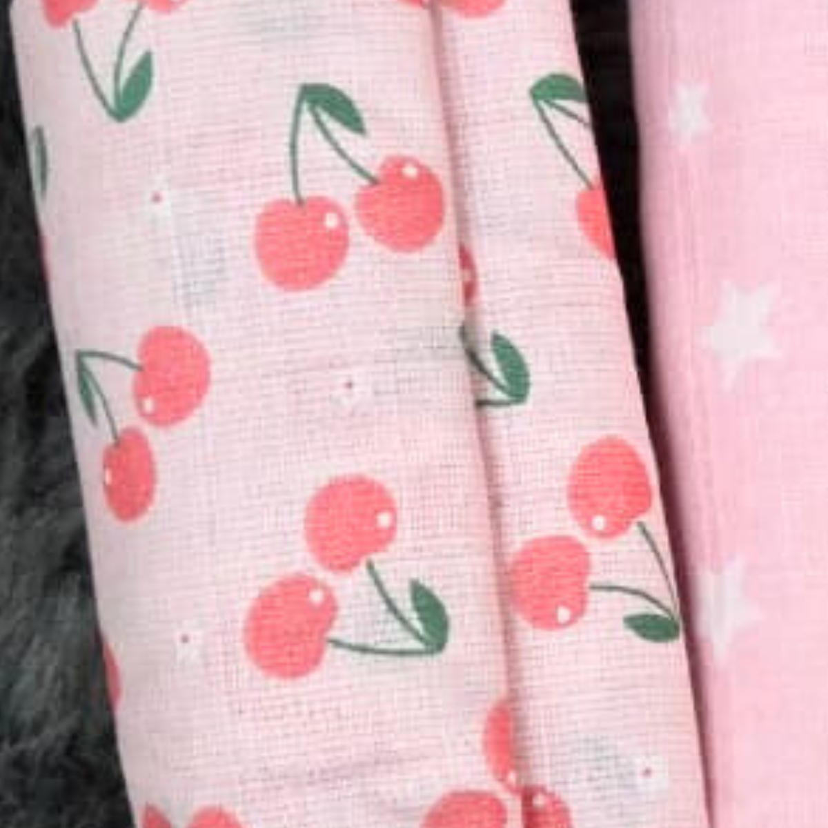Cherry Star Rabbit Organic Cotton Baby Swaddle Blanket – 42x42 inches Set of 3