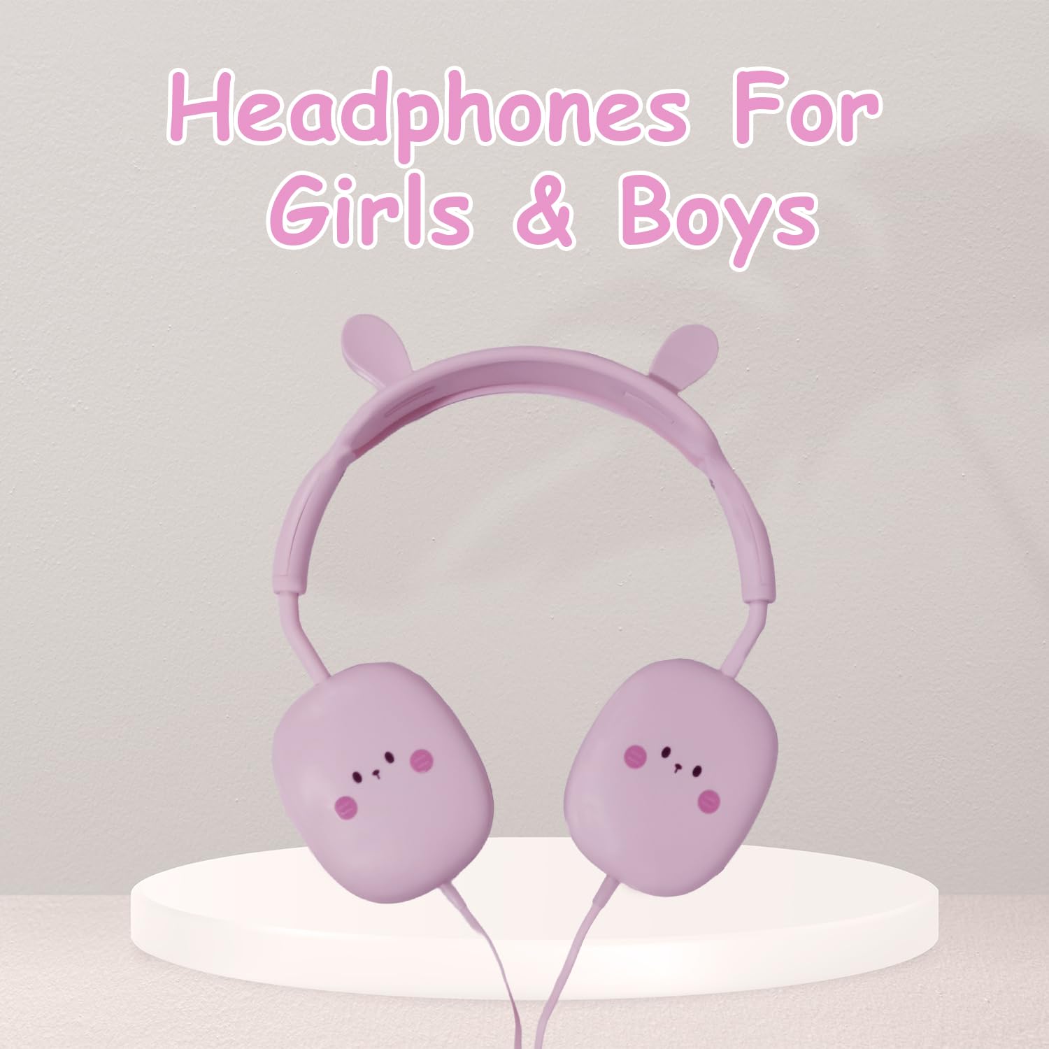 Cute Animal Cartoon Earphones Ages 4+ | Wired Kids Headphones With Mic