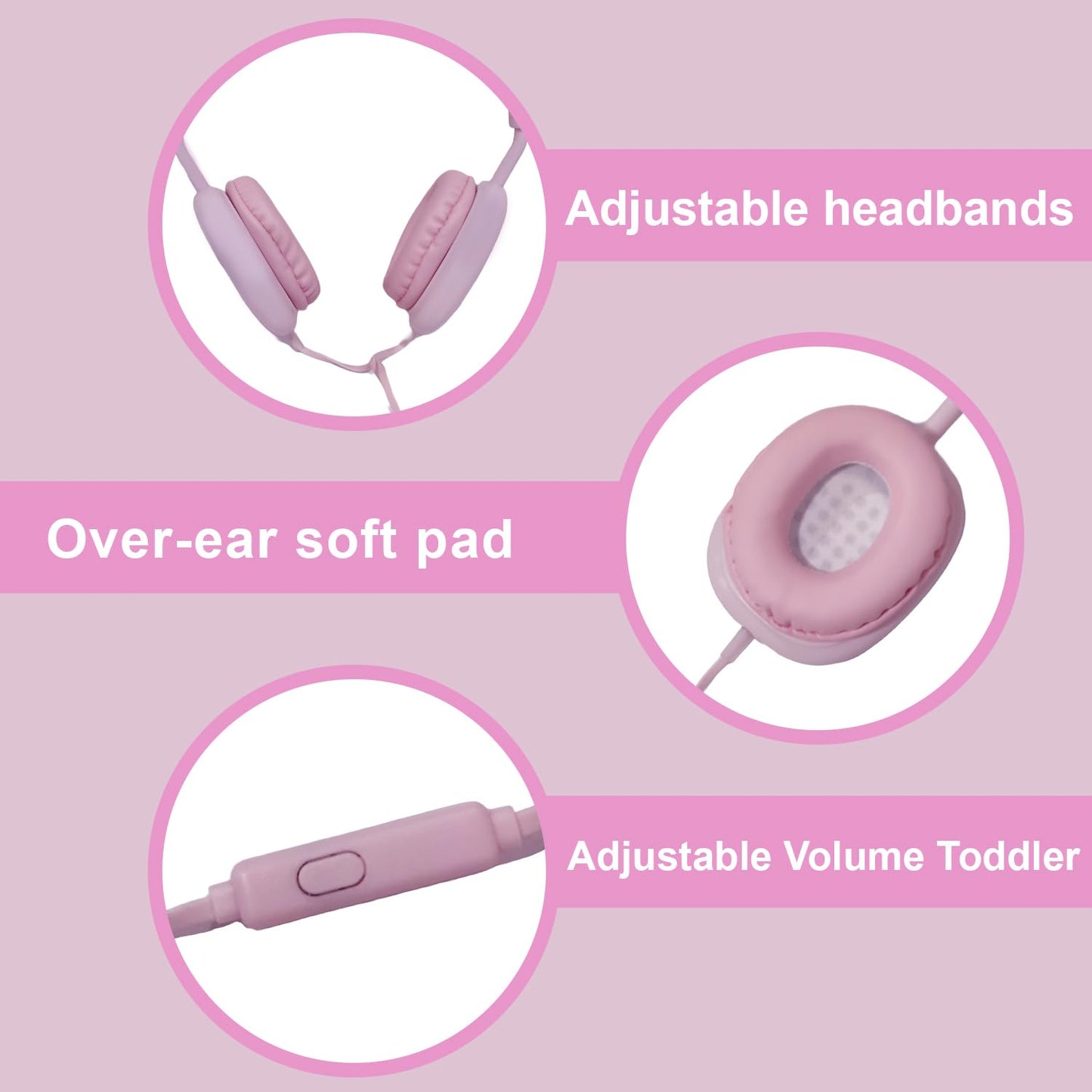 Cute Animal Cartoon Earphones Ages 4+ | Wired Kids Headphones With Mic