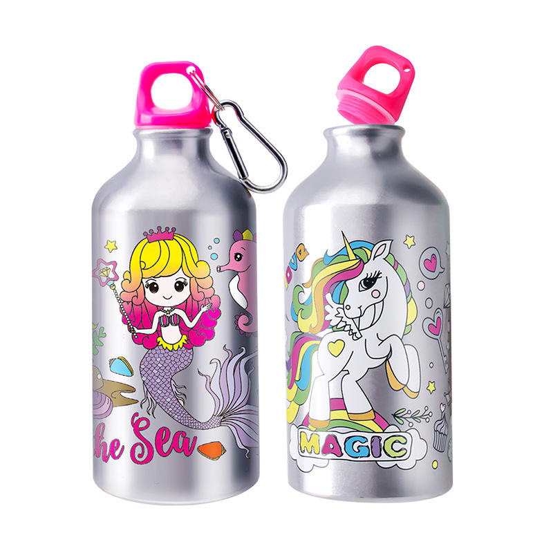 DIY Coloring Water Bottle Kit – 500ml Art Set for Kids