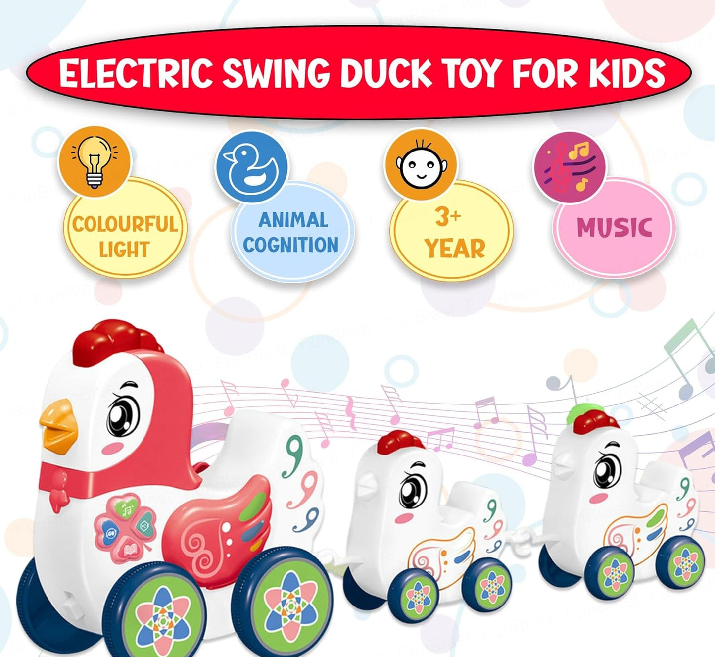 Electric Duck Toy – Walking, Talking, Light & Sound | Interactive Kids Toy