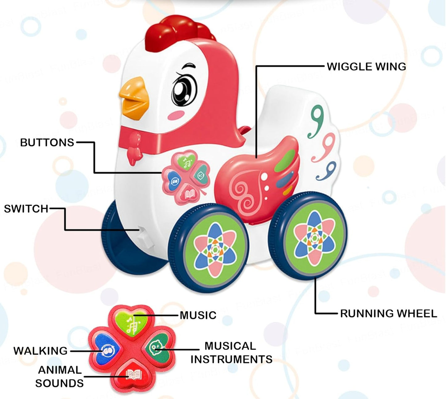 Electric Duck Toy – Walking, Talking, Light & Sound | Interactive Kids Toy