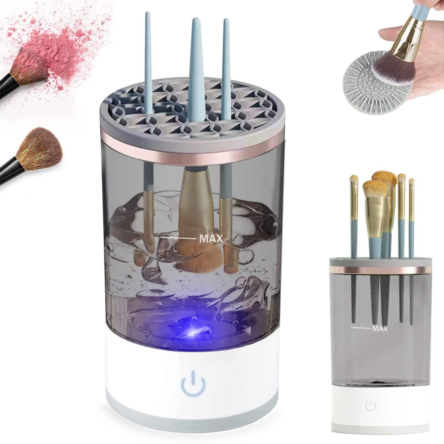 Electric Makeup Brush Cleaner – Hands-Free Automatic Spinner for Fast Deep Cleaning
