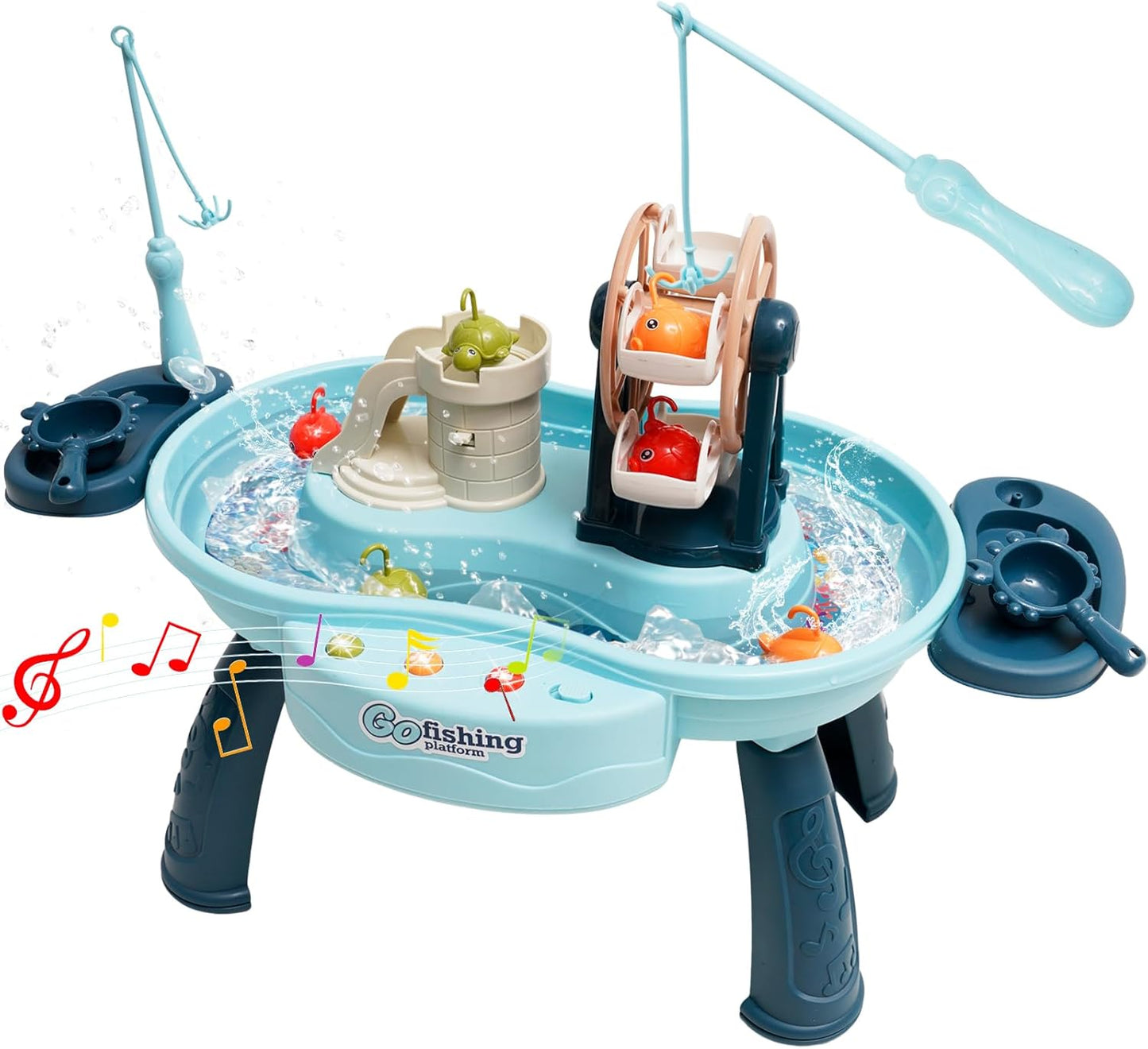 🎣 Ferry Fishing Game Toy with Water Circulation & Music | Interactive Water Play for Toddlers & Kids (1-5 Years)