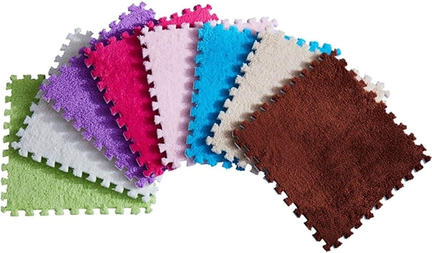 Living Room Bedroom Puzzle Children Kids Soft Carpet Patchwork Jigsaw Splice Heads Baby Mat Carpet Fluffy Non-slip