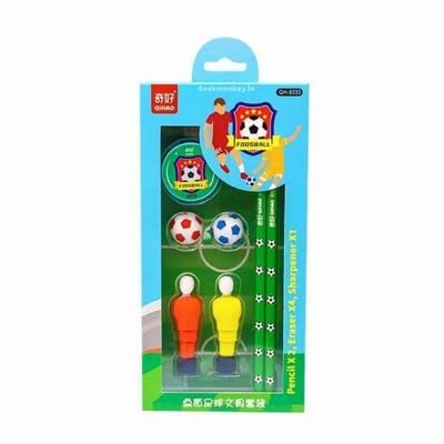 Football Stationery Set – Pencil, Eraser & Ruler Kit