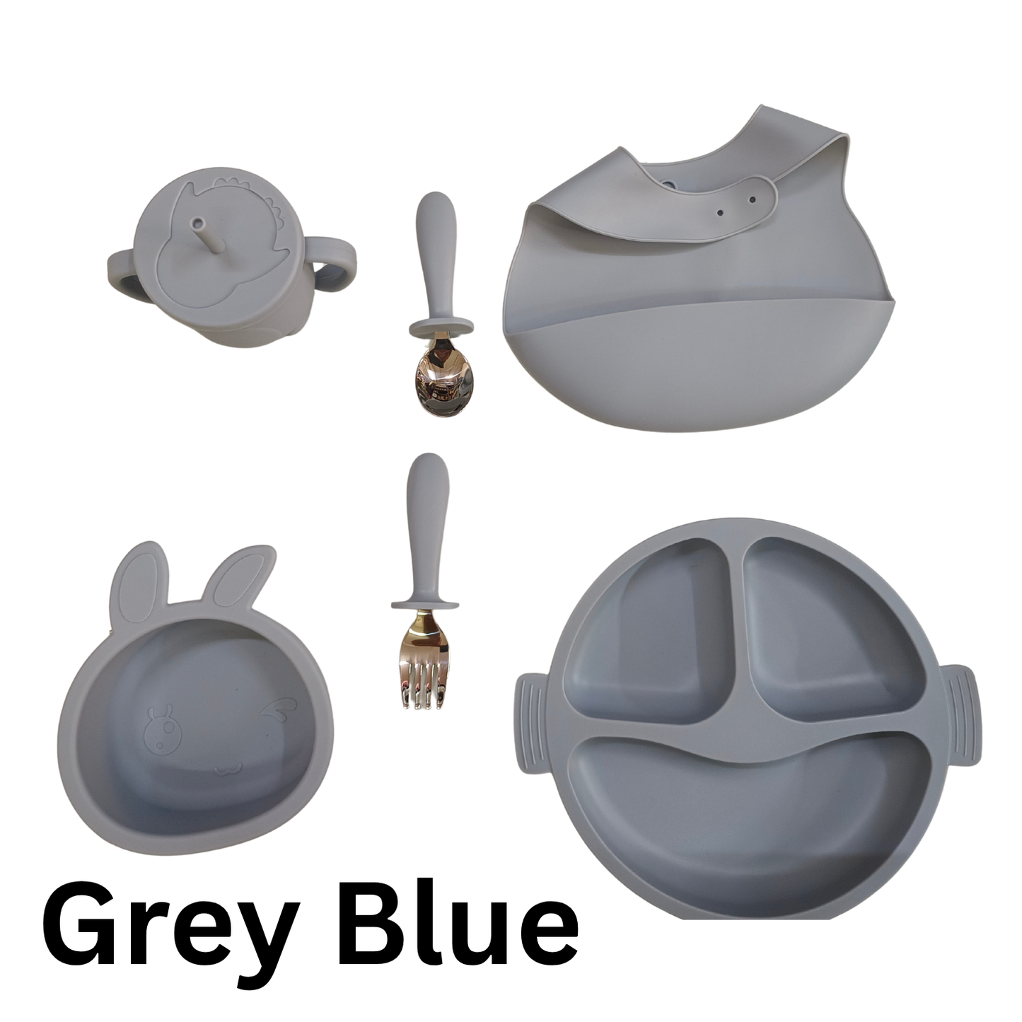 Silicone Tableware Suction Baby Feeding Set – Easy Grip