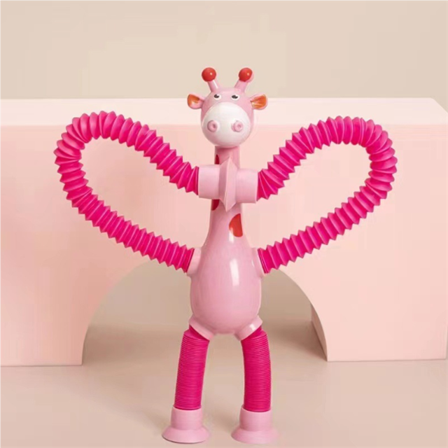 Giraffe Suction Pop Tube Toy – Baby Fidget Fun