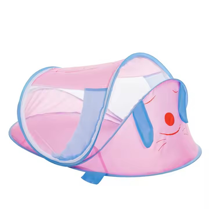 Folding Baby Safety Mosquito Net with Sound β Cute Animal Printed, Portable and Protective Insect Net