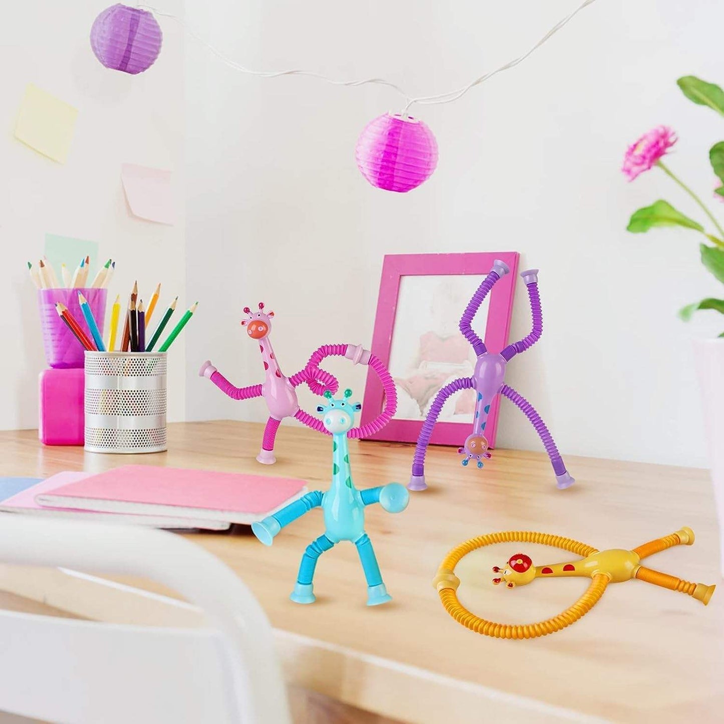 Giraffe Suction Pop Tube Toy – Baby Fidget Fun