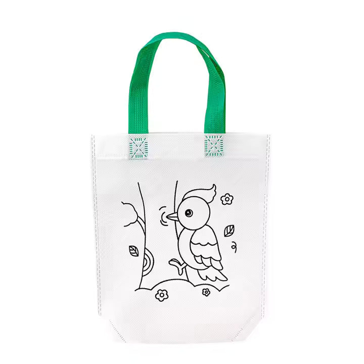 DIY Canvas Bag Handmade Painting Cartoon Gift for Children Art Enthusiasts