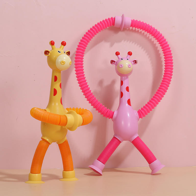 Giraffe Suction Pop Tube Toy – Baby Fidget Fun
