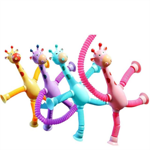 Giraffe Suction Pop Tube Toy – Baby Fidget Fun